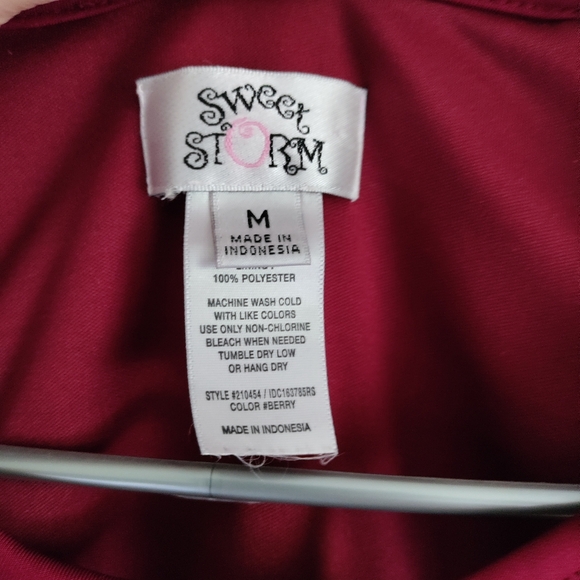 Red berry short semiformal dress - Picture 2 of 4